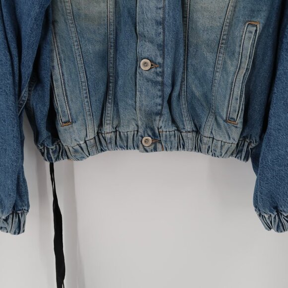 UNRAVEL PROJECT Blue Cotton Oversized Denim Jacket - Blue Size 52 or US XL - Picture 5 of 8